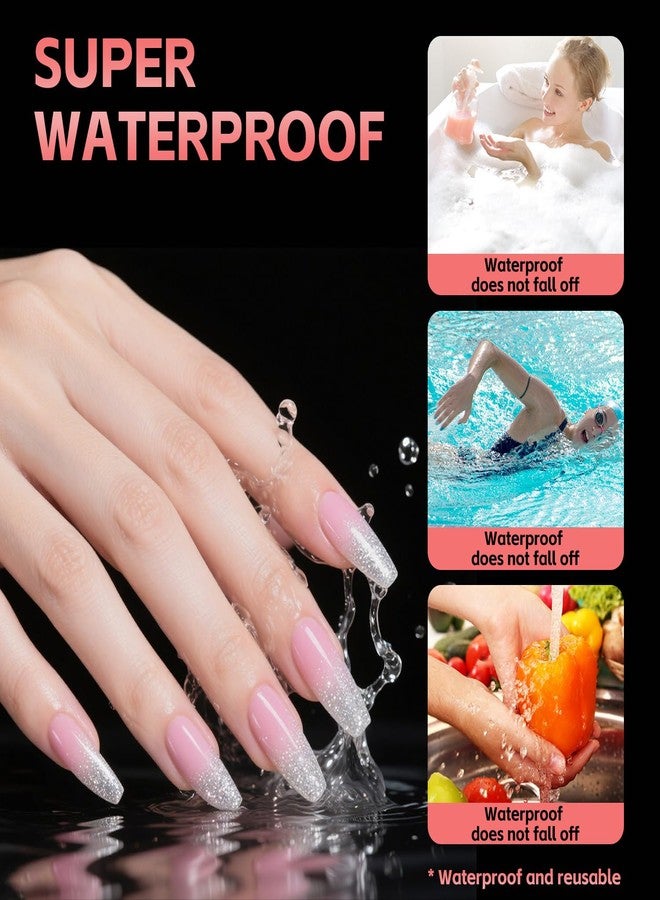 uadbau Nail Sticky Tabs – 40 Sheets 600PCS 15 Sizes, Press On Stickers for Fake Nails, Waterproof Breathable Double-Sided Adhesive, Long-Lasting Hold, Traditional Glue Alternative for Most Users - Image 5